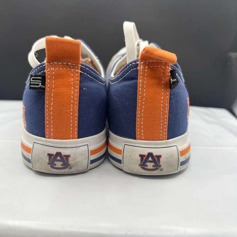 SKICKS Auburn Tigers Low Top Canvas Shoes Sneakers Mens Size 7 Womens Size 9